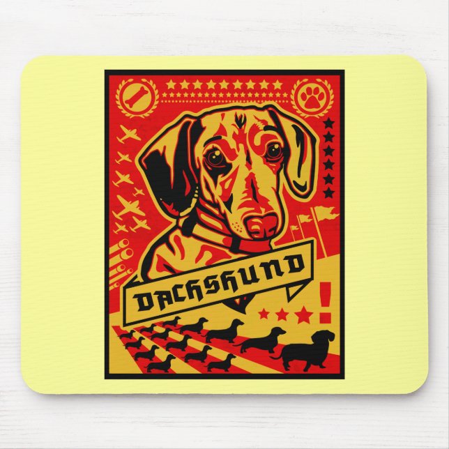 Dackel-Propaganda Mousepad (Vorne)