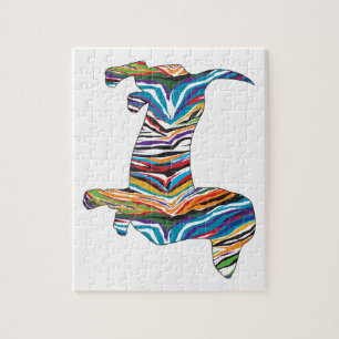 Dackel - psychedelische Zbra Dackel Puzzle