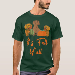 Dackel Pumpkin Herbst Herbst Hund Lo T-Shirt