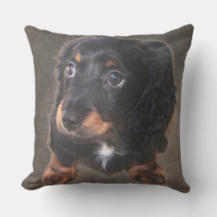 Dackel Puppy Foto Custom Pillow Kissen