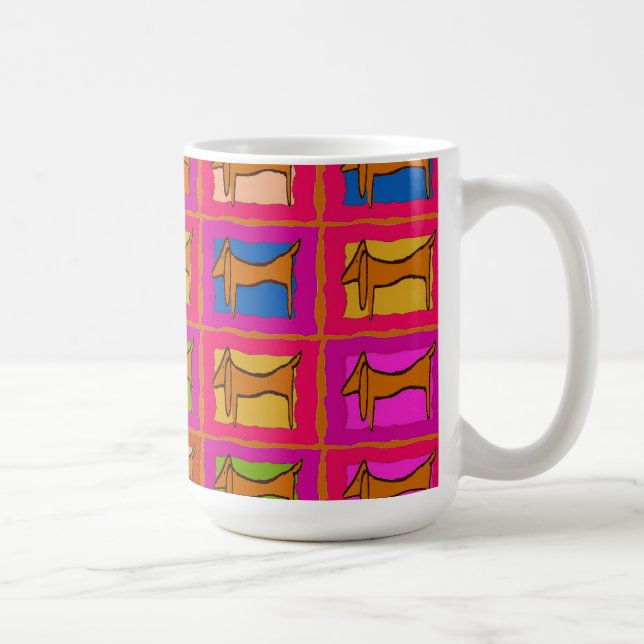 Dackel Quilt Kaffeetasse (Rechts)