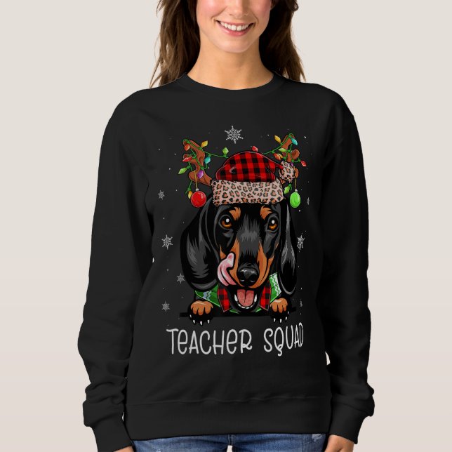 Dackel Reindeer Teacher Chr Sweatshirt (Vorderseite)