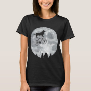 DACKEL Reiten Mondrad Halloween Mondradfahren T-Shirt
