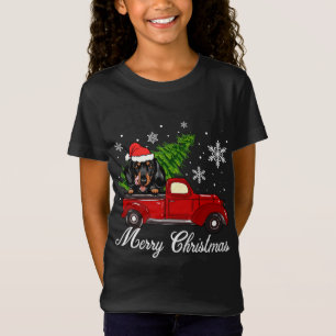 Dackel Reiten Truck Weihnachtsdekoration T-Shirt