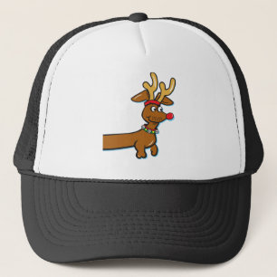 Dackel-Rentier-Front-over Truckerkappe