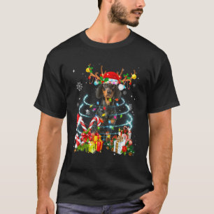 Dackel Rentier Weihnachtsbaum Lichter Pajama Do T-Shirt