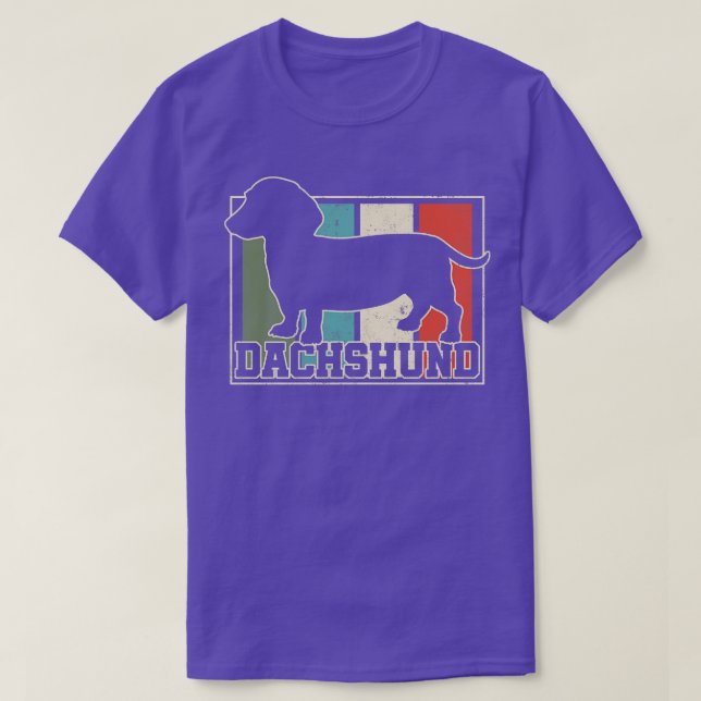 Dackel Retro Vintag 1 T-Shirt (Design vorne)