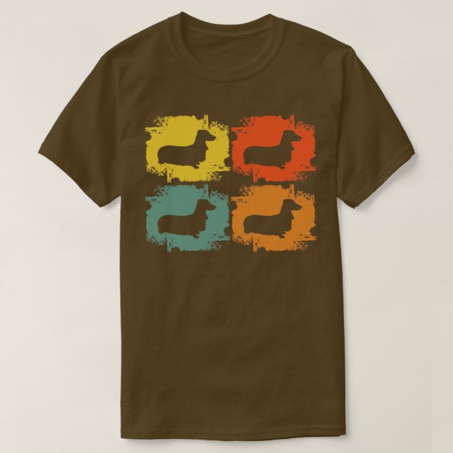 Dackel Retro Vintag 1 T-Shirt (Design vorne)