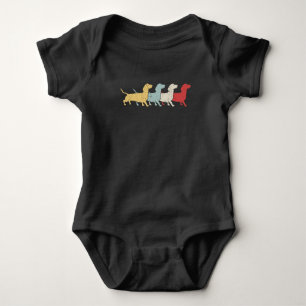 Dackel Retro Vintag Baby Strampler