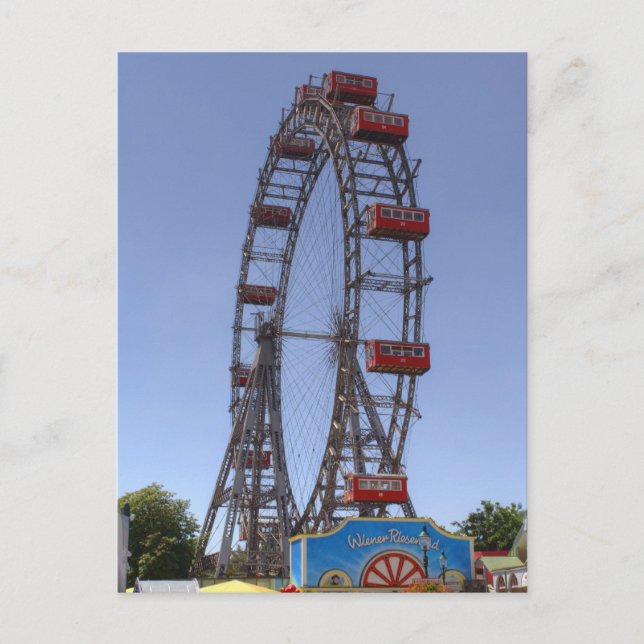 Dackel Riesenrad Postkarte (Vorderseite)