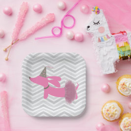 Dackel Rosa Dackel Dog Party Teller