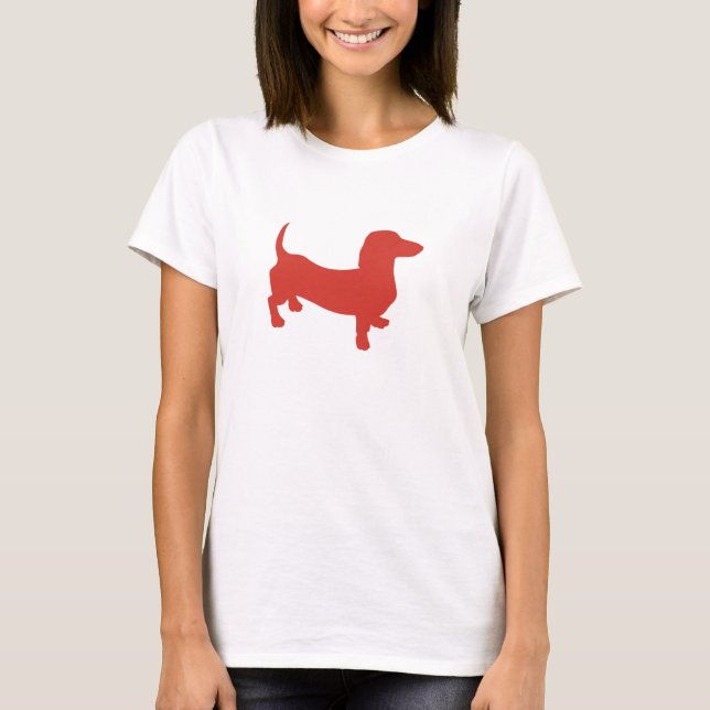 DACKEL rot T-Shirt (Vorderseite)