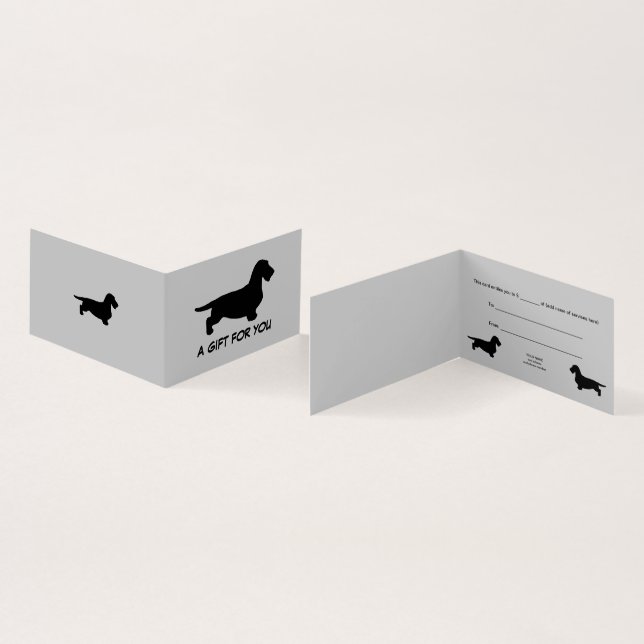 Dackel Rough Hair - Silhouette 1 (Innenseite und Außenseite)