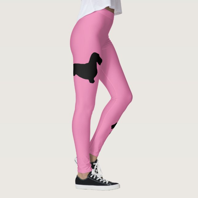 Dackel Rough Hair - Silhouette 1 Leggings (Rechts)