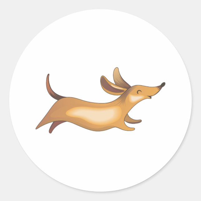 DACKEL RUNDER AUFKLEBER (Vorderseite)