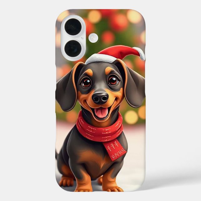 Dackel Santa Case-Mate iPhone Hülle (Rückseite)