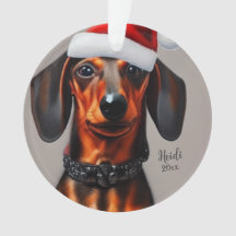 Dackel, Santa Dog, Personalisieren, Weihnachten