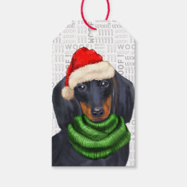 Dackel Santa Dog Weihnachten Geschenkanhänger