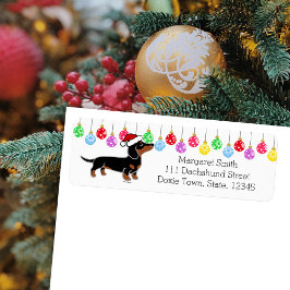 Dackel Santa Labels
