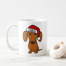 Dackel Santa Niedlich Dackel Hund Individuelle Nam Kaffeetasse