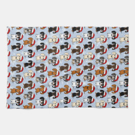 Dackel Santas Niedliche Dackel Weihnachten Geschirrtuch