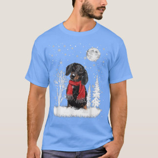 Dackel Scarf WinterHunde Wald Schnee WeihnachtenNi T-Shirt