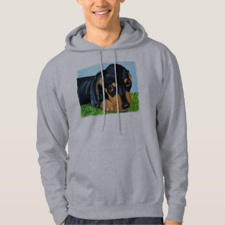 Dackel-Schwarzes und TAN-Welpen-Hundesweatshirt Hoodie