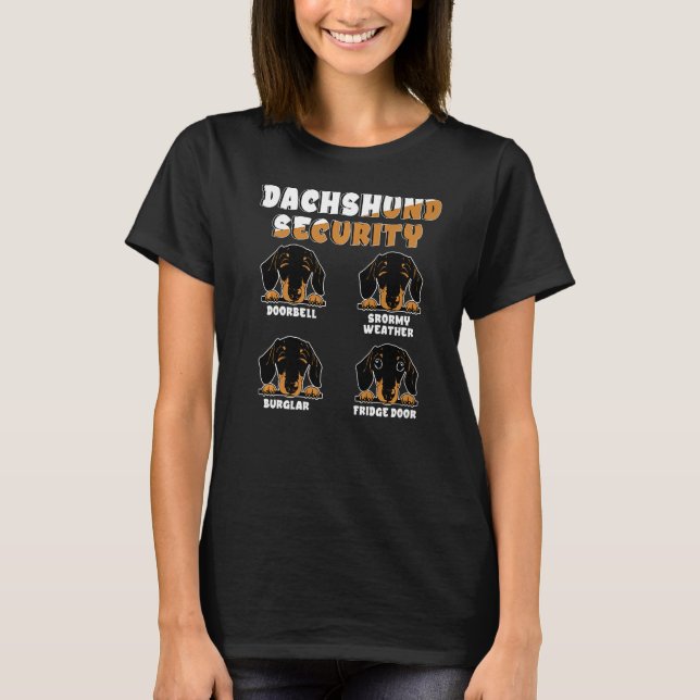Dackel Security Dackel Weiner Dog Owner T-Shirt (Vorderseite)