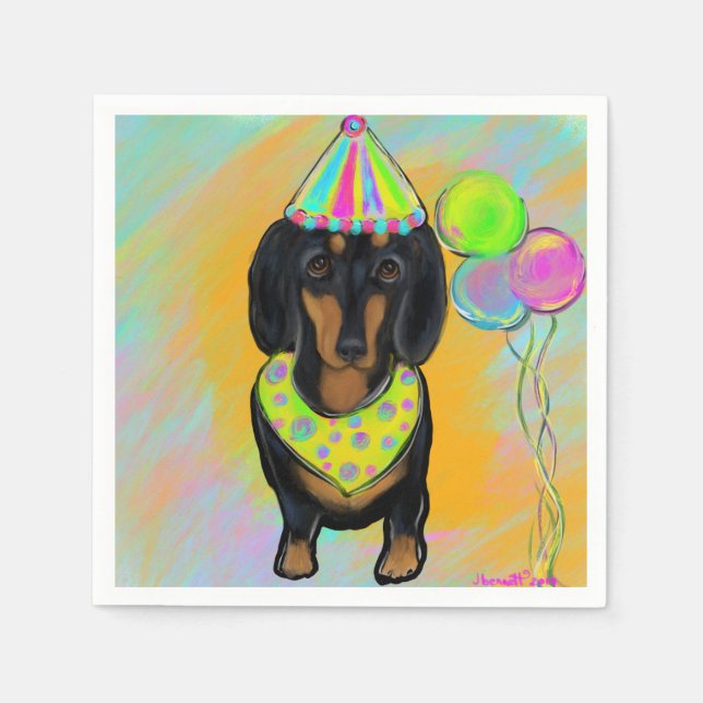 Dackel Serviette (Vorderseite)