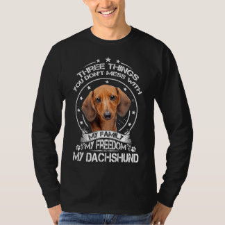 Dackel Shirt drei Dinge, mit denen man nicht verwe