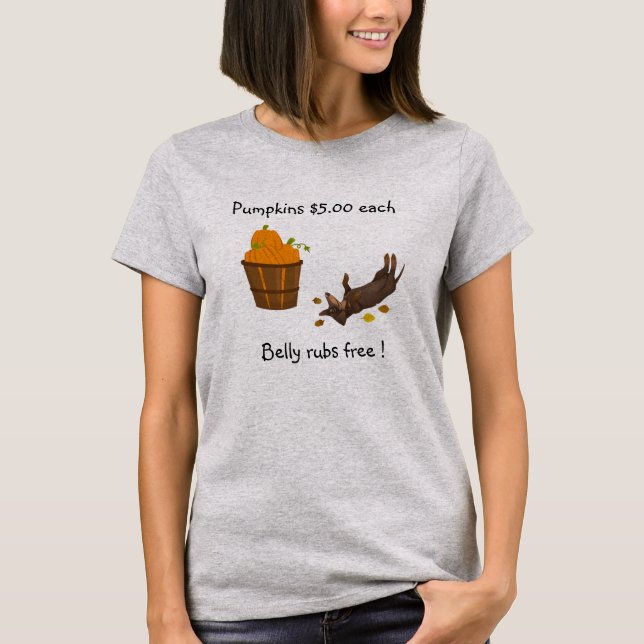 Dackel Shirt Herbst Herbst Pumpkin Dackel Hund (Vorderseite)