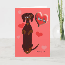 Dackel-Sidneyvalentine-Karte Feiertagskarte