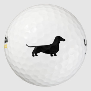 Dackel-Silhouette Golfball
