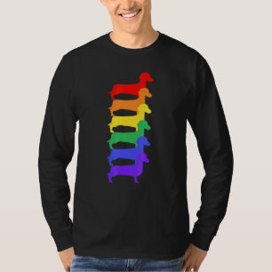 Dackel Silhouette Moderne Kontur Toleranz Tauchen T-Shirt