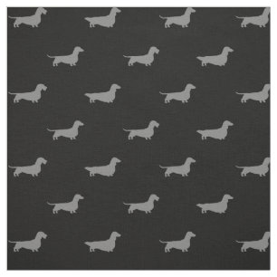 Dackel-Silhouette-Muster Stoff
