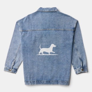 Dackel Silhouette - Vintager Wanderhund Jeansjacke