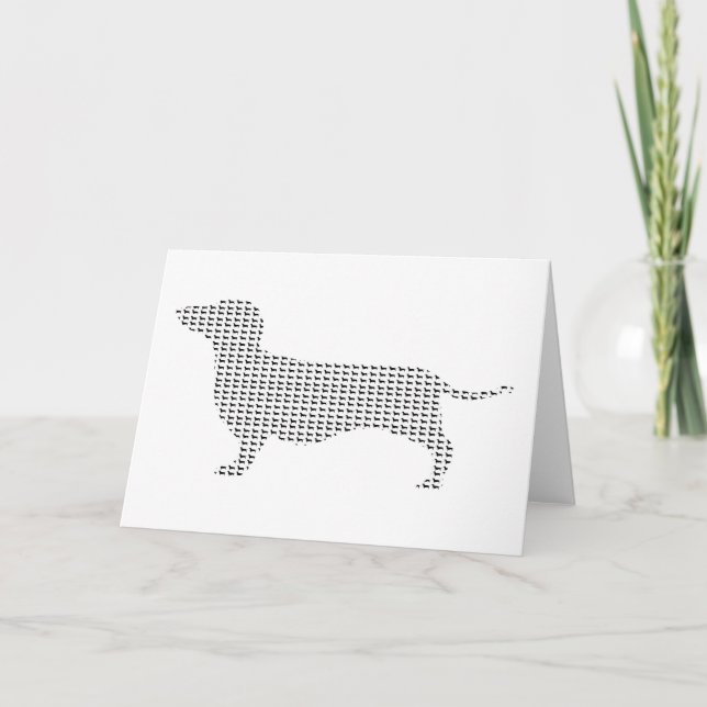 Dackel-Silhouette von vielen Karte (Vorderseite)