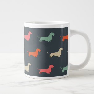 Dackel Silhouetten Dackel Hund Lover Jumbo-Tasse