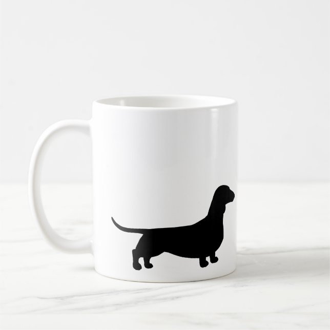 Dackel Silhouetten Dackel Hund Lover Kaffeetasse (Links)