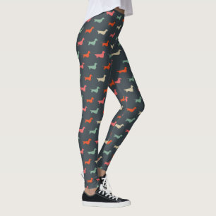 Dackel Silhouetten Dackel Hund Lover Leggings