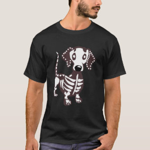 Dackel Skeleton Halloween Funny Dogs Liebhaber T-Shirt