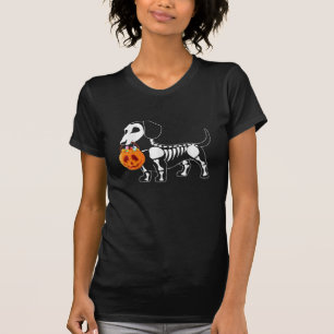 Dackel Skeleton Halloween T-Shirt