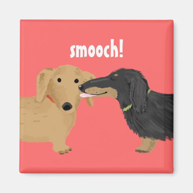 Dackel Smooch Magnet (Vorne)