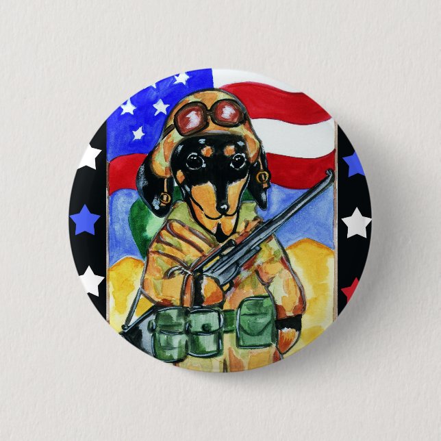 Dackel Soldier Button (Vorderseite)