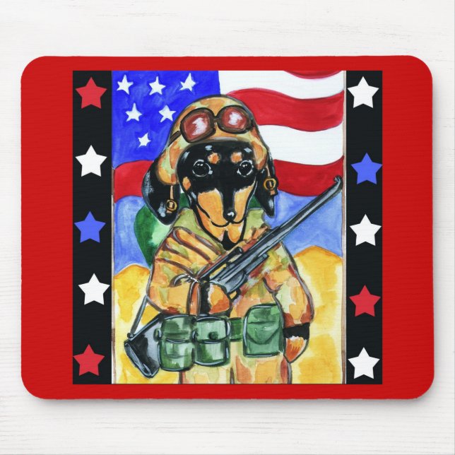 Dackel Soldier Mousepad (Vorne)