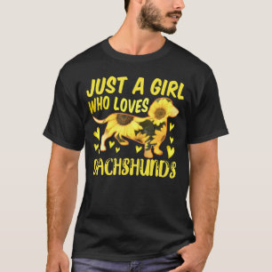 Dackel Sonnenblumen Würstchen Hunde Frauen T-Shirt