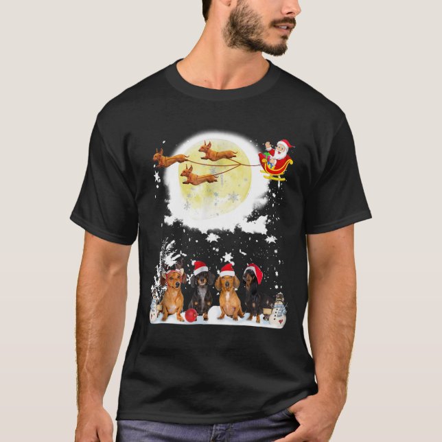 Dackel Spaß Weihnachten - Schönes Hundehemd T-Shirt (Vorderseite)