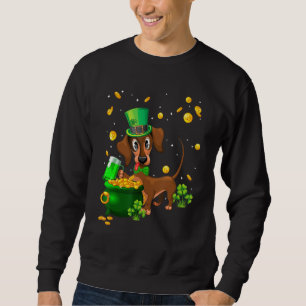 Dackel St Patrick S Day Irish Clover Dog Lover Sweatshirt