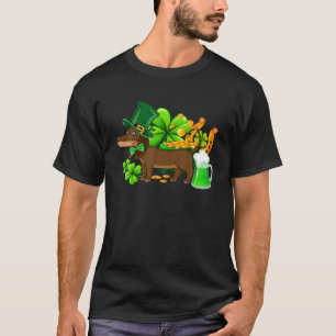 Dackel St Patrick's Day Irish Clover Gifts Dog T-Shirt
