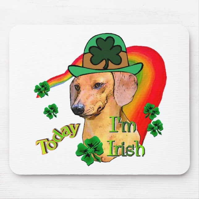 Dackel St Patricks Mousepad (Vorne)